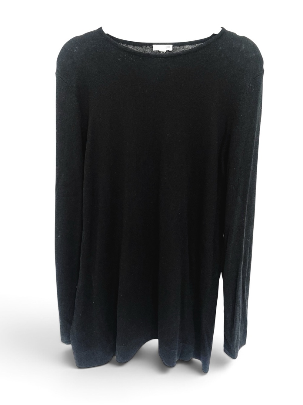 J Jill Black Lightweight Long Sleeve Sweater
